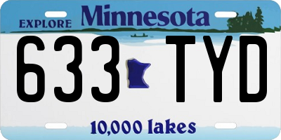 MN license plate 633TYD