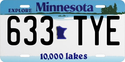 MN license plate 633TYE