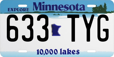 MN license plate 633TYG