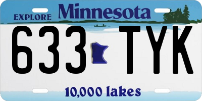 MN license plate 633TYK