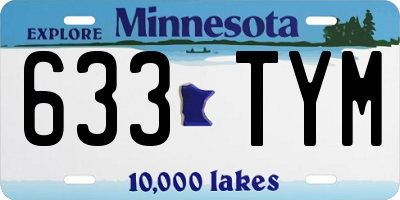 MN license plate 633TYM