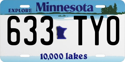 MN license plate 633TYO
