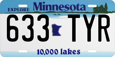MN license plate 633TYR