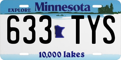 MN license plate 633TYS