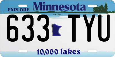 MN license plate 633TYU