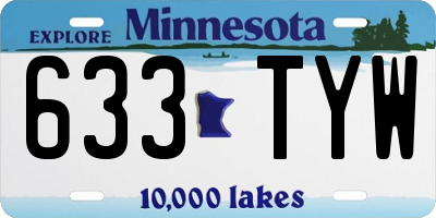 MN license plate 633TYW