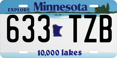 MN license plate 633TZB
