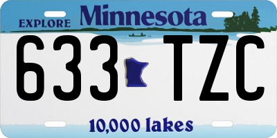 MN license plate 633TZC