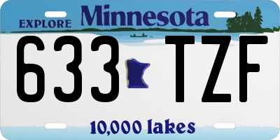 MN license plate 633TZF