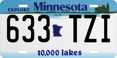 MN license plate 633TZI