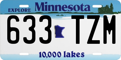 MN license plate 633TZM