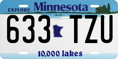 MN license plate 633TZU