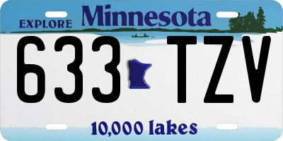 MN license plate 633TZV