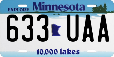 MN license plate 633UAA