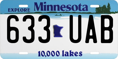 MN license plate 633UAB