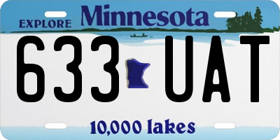 MN license plate 633UAT