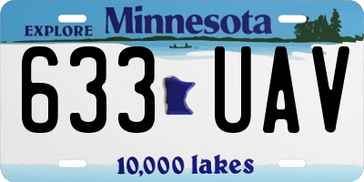 MN license plate 633UAV