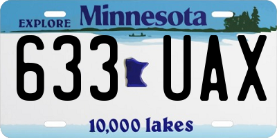 MN license plate 633UAX