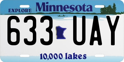 MN license plate 633UAY