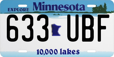 MN license plate 633UBF