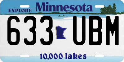 MN license plate 633UBM