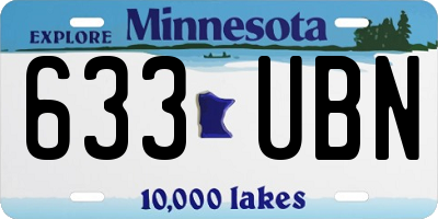 MN license plate 633UBN