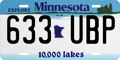 MN license plate 633UBP