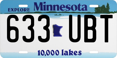 MN license plate 633UBT