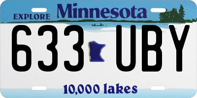 MN license plate 633UBY