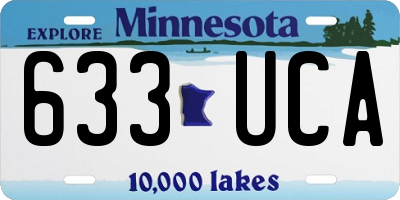MN license plate 633UCA