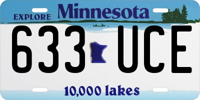 MN license plate 633UCE