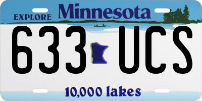 MN license plate 633UCS
