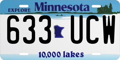 MN license plate 633UCW