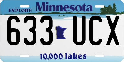 MN license plate 633UCX