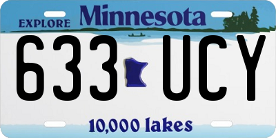 MN license plate 633UCY