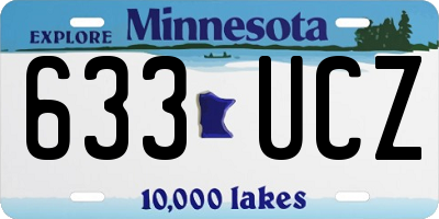 MN license plate 633UCZ