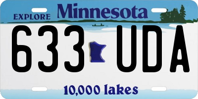 MN license plate 633UDA