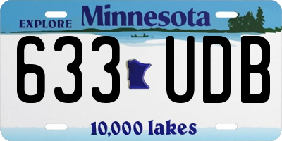MN license plate 633UDB