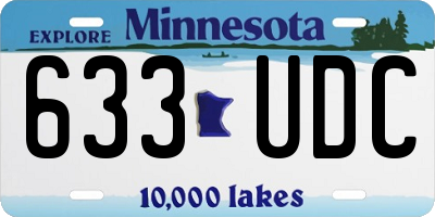 MN license plate 633UDC