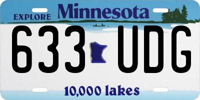 MN license plate 633UDG