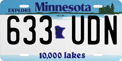 MN license plate 633UDN