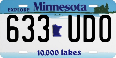 MN license plate 633UDO