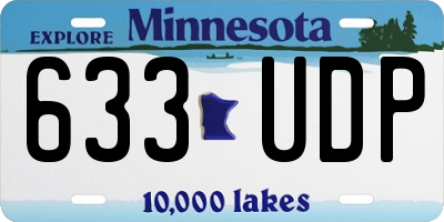 MN license plate 633UDP