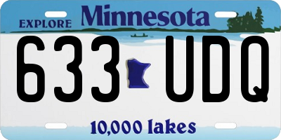 MN license plate 633UDQ