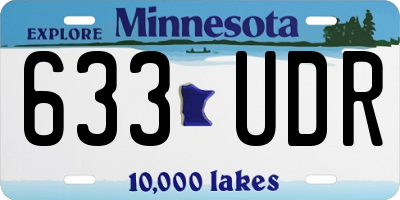 MN license plate 633UDR