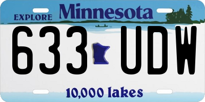 MN license plate 633UDW