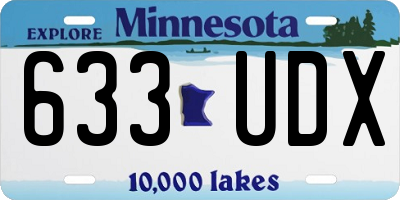 MN license plate 633UDX