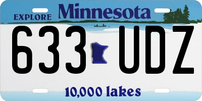 MN license plate 633UDZ