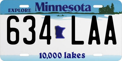 MN license plate 634LAA