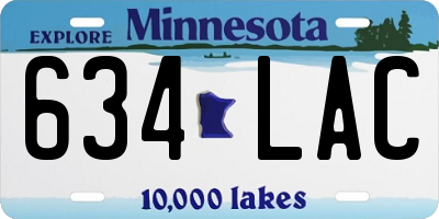 MN license plate 634LAC